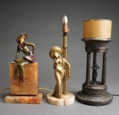 THREE ART DECO STYLE TABLE LAM