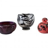 Three Art Glass Vessels
20th C