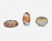 THREE ART NOUVEAU CAMEO GLASS
