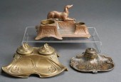 THREE ART NOUVEAU STYLE PATINA
