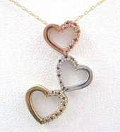 THREE ARTICLES OF GOLD JEWELRY