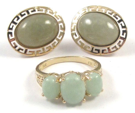 THREE ARTICLES OF LIGHT GREEN