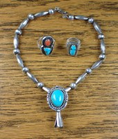 THREE ARTICLES OF TURQUOISE JE