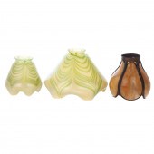 THREE ARTS & CRAFTS GLASS LIGH