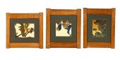 THREE ARTS & CRAFTS STYLE FRAM