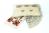 THREE ARTS & CRAFTS TEXTILES.