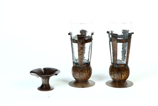 THREE ARTS & CRAFTS VASES. 
