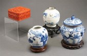 THREE ASIAN BLUE AND WHITE POR