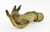 THREE ASIAN BRONZE AND BRASS H