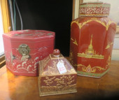 THREE ASIAN DECORATOR ITEMS SI