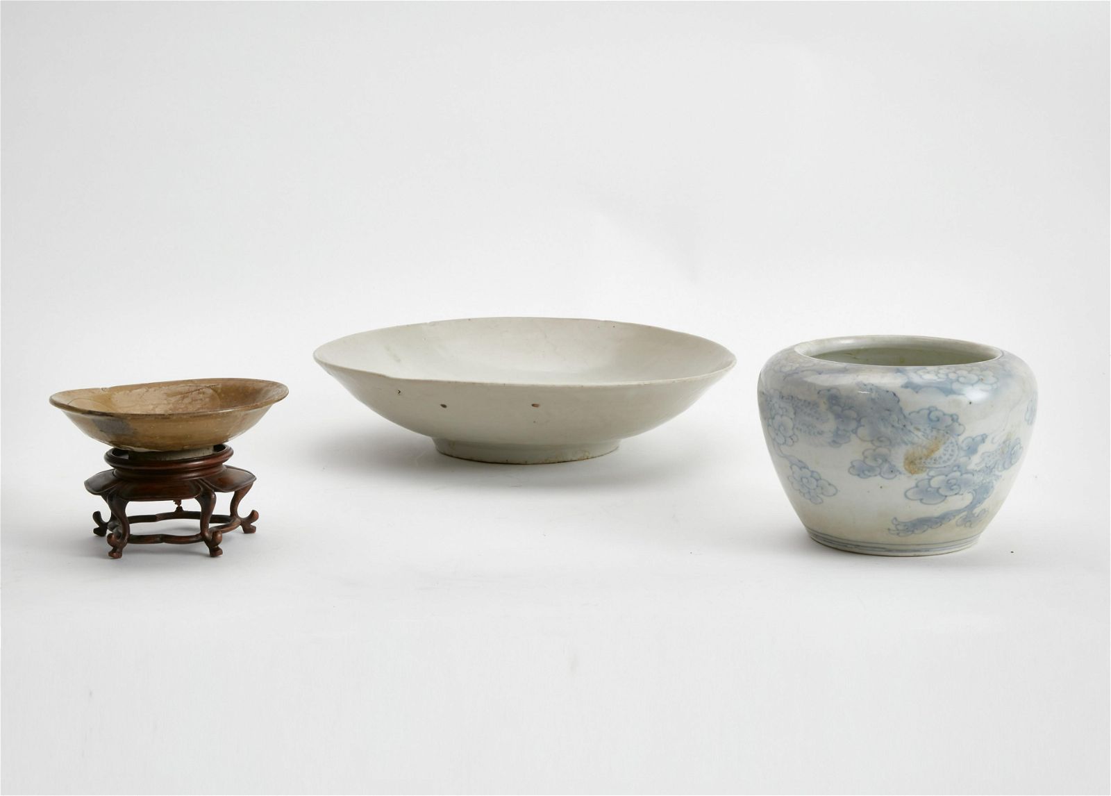 THREE ASIAN GLAZED CERAMIC