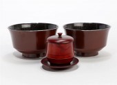 THREE ASIAN LACQUER ARTICLESTh