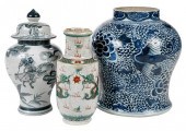 THREE ASIAN PORCELAIN VASES20t