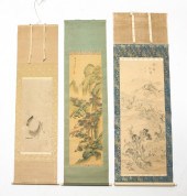 THREE ASIAN SCROLLS. Probably