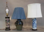 THREE ASIAN STYLE TABLE LAMPST