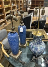 THREE ASIAN TABLE LAMPS Three