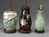 Three Asian vases: one Chinese