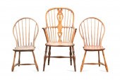 THREE ASSEMBLED WINDSOR CHAIRS
