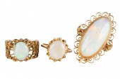 THREE ASSORTED 14 KARAT YELLOW