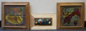 THREE ASSORTED CERAMIC FRAMED