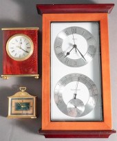 THREE ASSORTED DESK CLOCKSThre