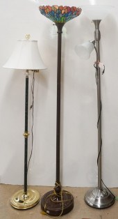THREE ASSORTED FLOOR LAMPS, IN