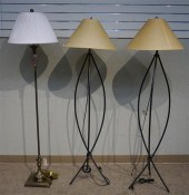 THREE ASSORTED FLOOR LAMPSThre