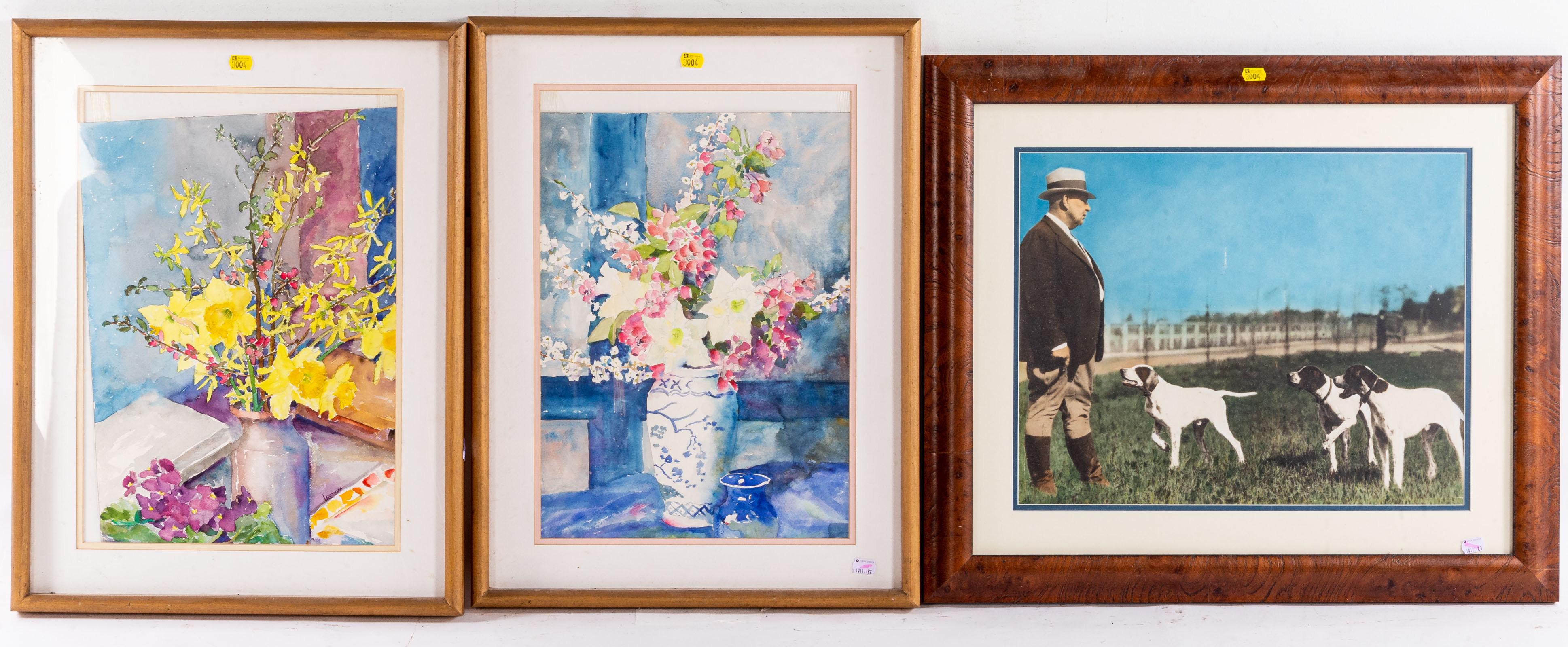 THREE ASSORTED FRAMED ARTWORKS