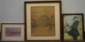 THREE ASSORTED FRAMED WORKS OF