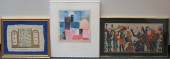 THREE ASSORTED FRAMED WORKS OF