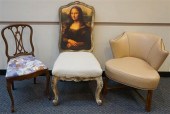 THREE ASSORTED FRUITWOOD CHAIR