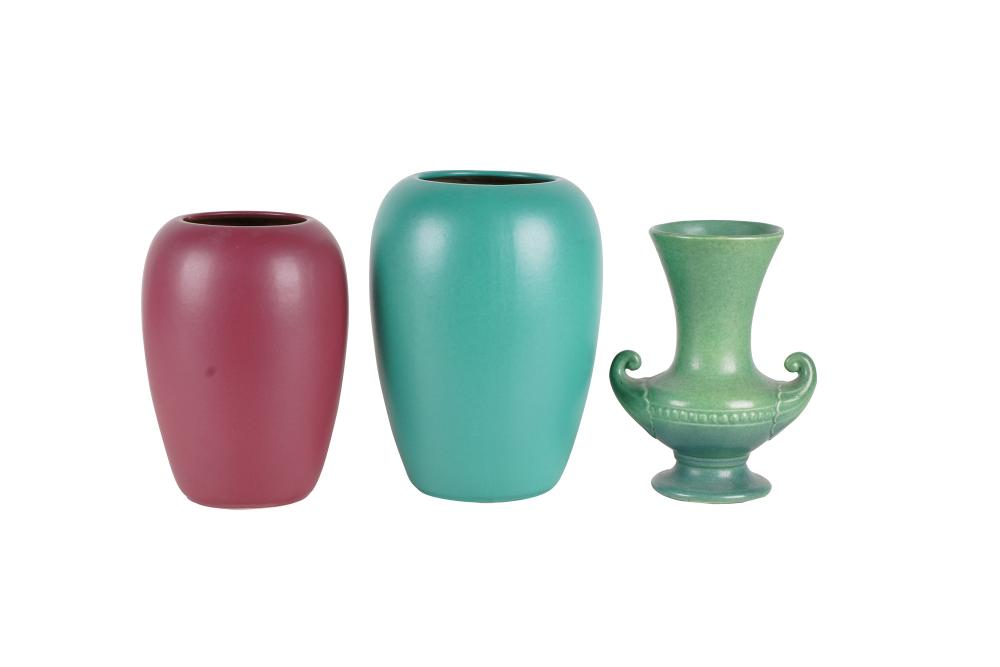 THREE ASSORTED GLAZED POTTERY