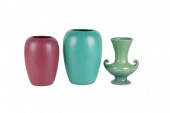 THREE ASSORTED GLAZED POTTERY