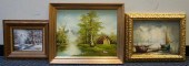 THREE ASSORTED LANDSCAPE PAINT
