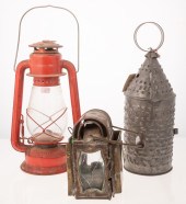 THREE ASSORTED LANTERNS Includ