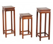 THREE ASSORTED LIGHT-WOOD ASIA