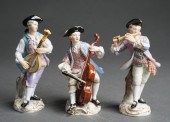 THREE ASSORTED MEISSEN FIGURIN