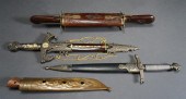 THREE ASSORTED MODERN DAGGERS