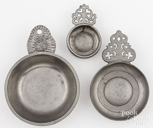 THREE ASSORTED PEWTER
