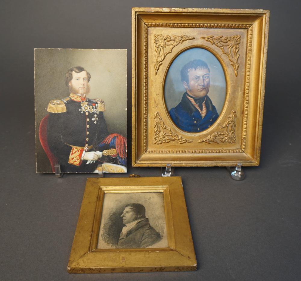 THREE ASSORTED PORTRAITS OF MEN