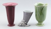 THREE ASSORTED ROOKWOOD VASES