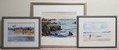 THREE ASSORTED SEASCAPE WATERC