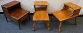 THREE ASSORTED STEP END TABLES