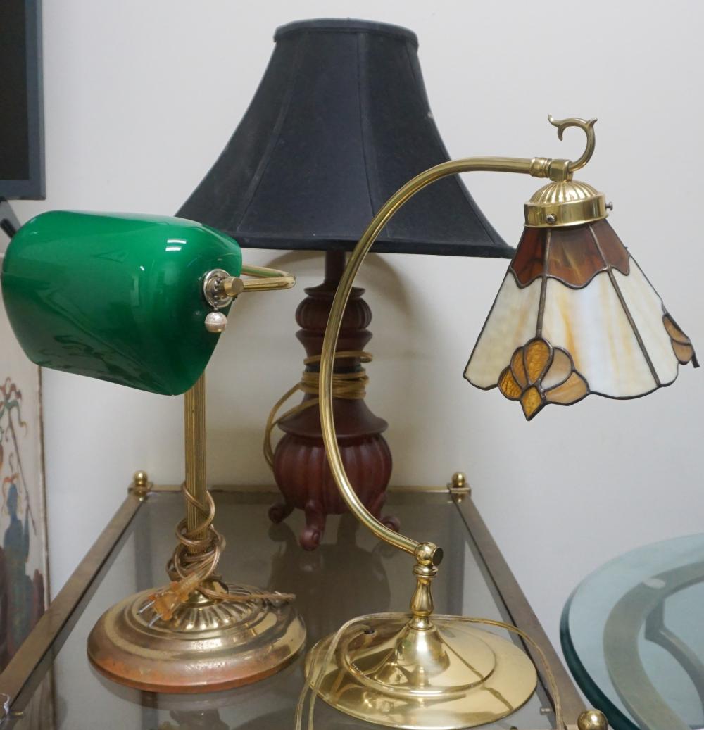 THREE ASSORTED TABLE LAMPS: ARTS