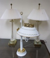 THREE ASSORTED TABLE LAMPSThre