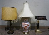 THREE ASSORTED TABLE LAMPSThre