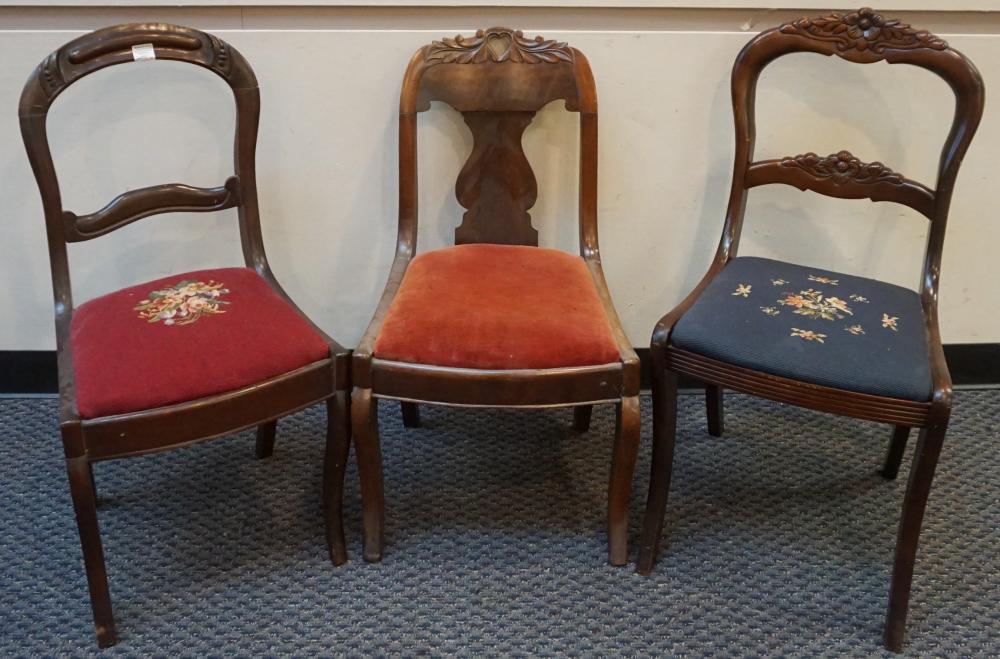 THREE ASSORTED VICTORIAN MAHOGANY