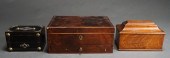 THREE ASSORTED WOOD BOXESThree