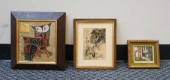 THREE ASSORTED WORKS OF ARTThr