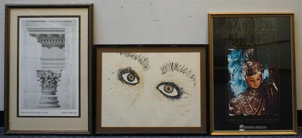 THREE ASSORTED WORKS OF ARTThree